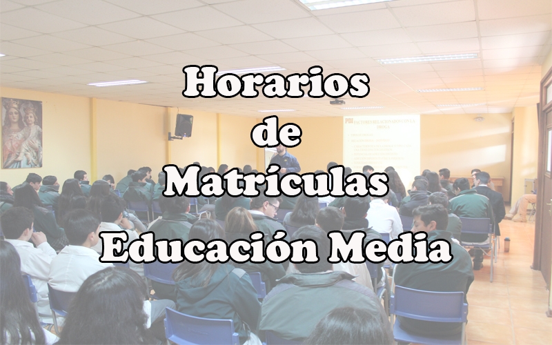 Horario de Matrículas Educación Media